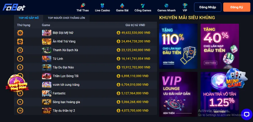 Ưu đãi nạp tiền lần đầu betvnd9